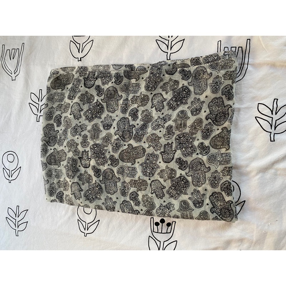 Yoga Hamsa Print Infinity Scarf